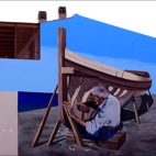 Uno dei murales presenti per le vie del paese