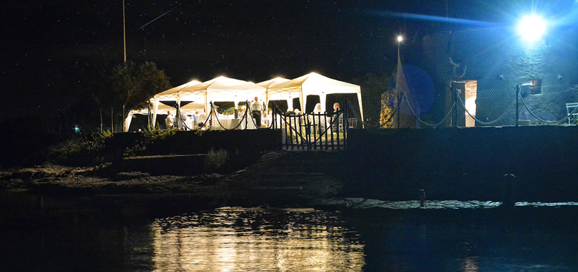 Cena di nozze all'aperto