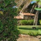 Un scorcio della villa dal giardino